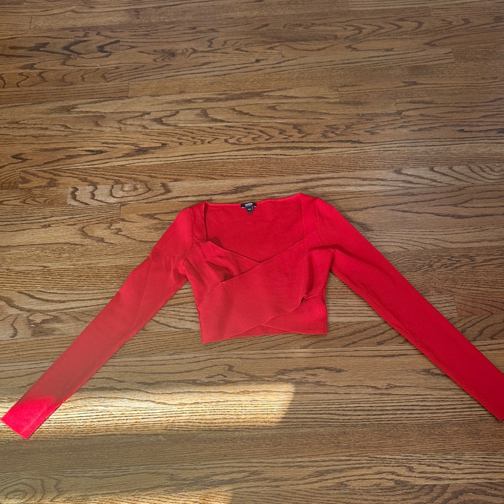 Express Vibrant Red Women's Crop Top